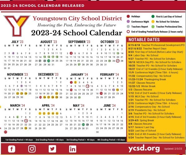 2023-2024 YCSD Calendar