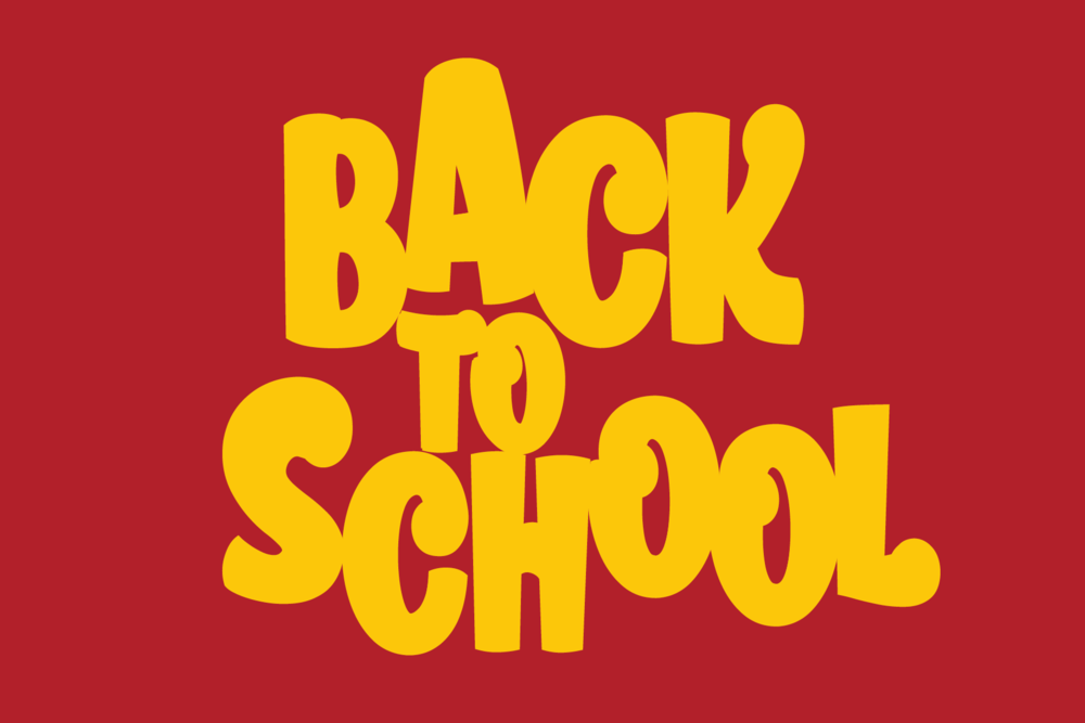 Image that says back to school 