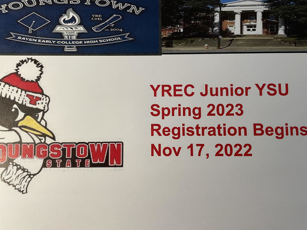 YREC Junior YSU Spring Registration Begins  Nov. 17, 2022