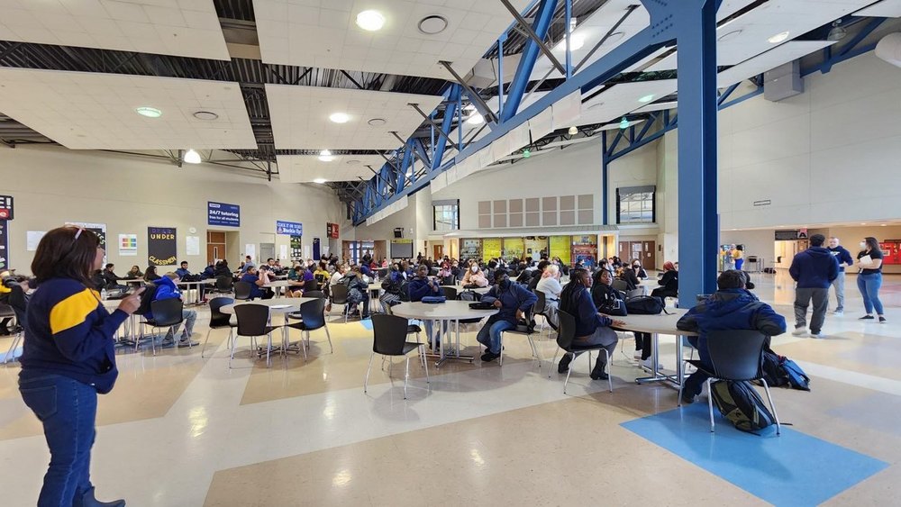 East High School Scholars in the main cafeteria