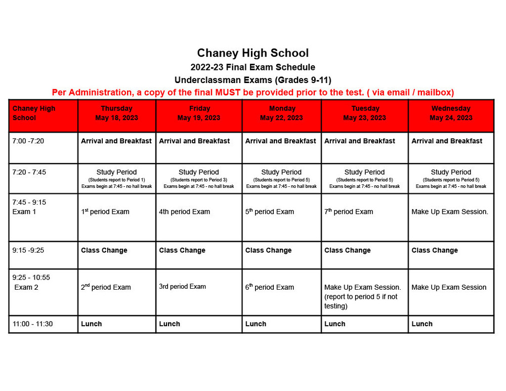 Chaney High School Finals