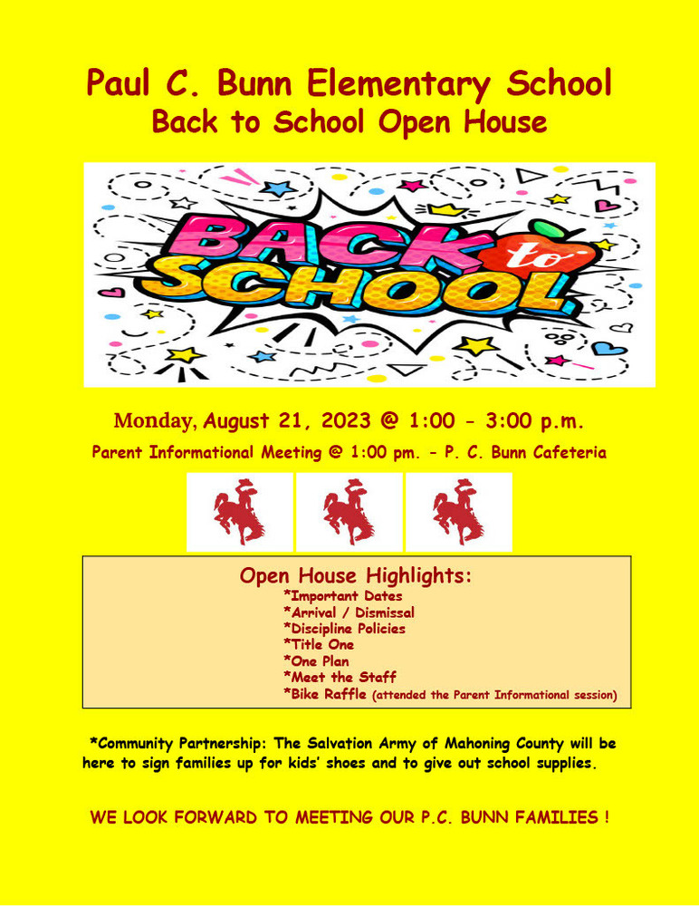 Back to School Open House